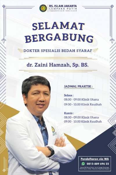 Selamat Bergabung dr. Zaini Hamzah, Sp.BS - Dokter Spesialis Bedah Syaraf