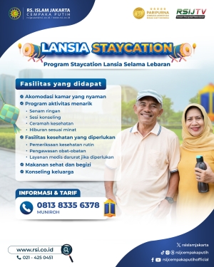 Alhamdulillah Tersedia Layanan Staycation Lansia di Libur Lebaran